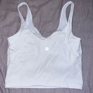 White crop tank top - built in bra